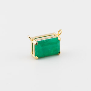 Dije con Esmeralda rectangular