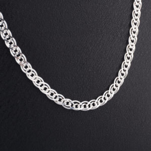 CADENA DE PLATA DOBLE TEJIDO - 5MM - 60CM
