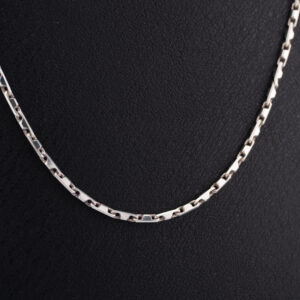 CADENA DE PLATA CUBANO PLANO - 2MM - 50CM
