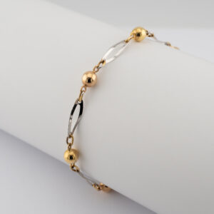 PULSERA BOLITAS Y OVALOS CURVOS