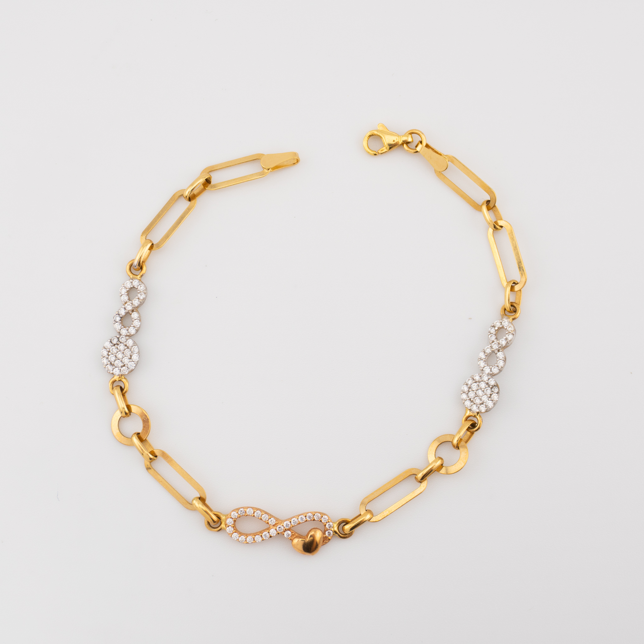 Pulsera con Infitnitos de 3 Oros - Imagen 2