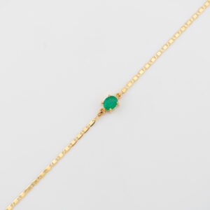 Pulsera en Oro con esmeralda