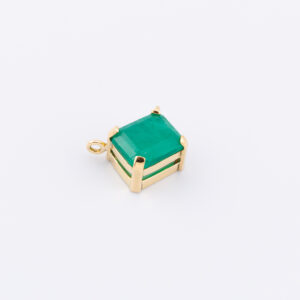 Dije con Esmeralda Rectangular