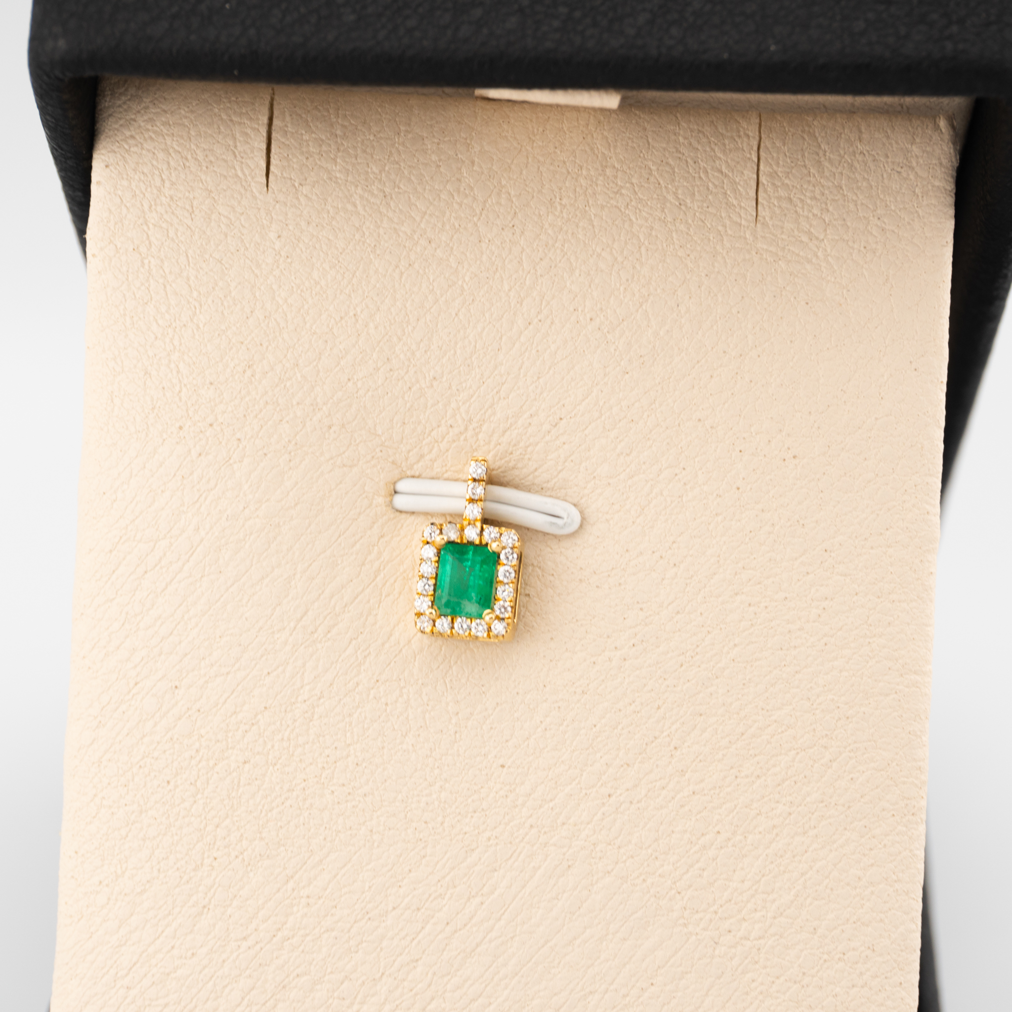 Dije de Esmeralda rectangular con Diamantes - Imagen 5