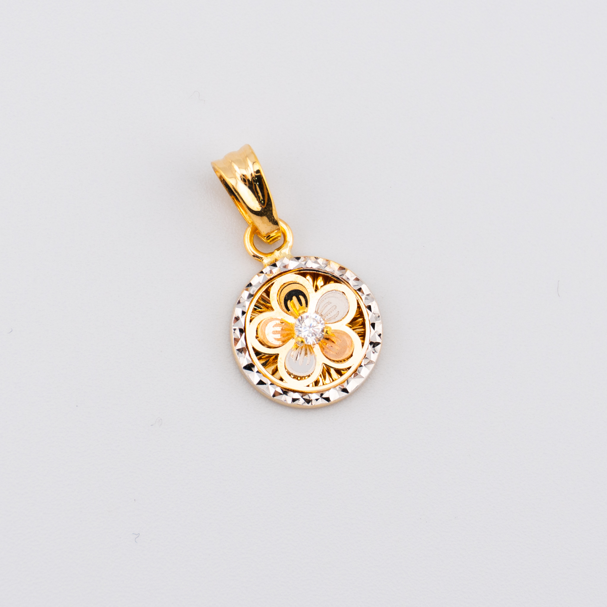 Dije de flor con cristal - Imagen 4
