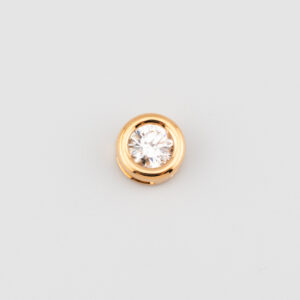 Dije Pasante con Cristal central en oro Rosado