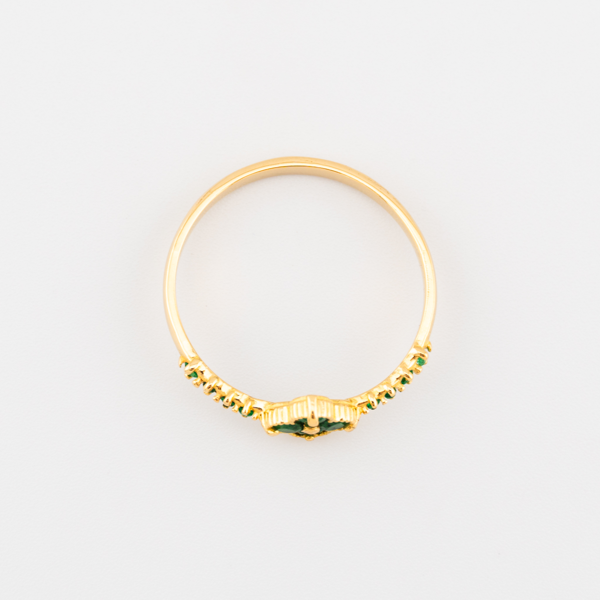 Anillo con flor de Esmeraldas - Imagen 2