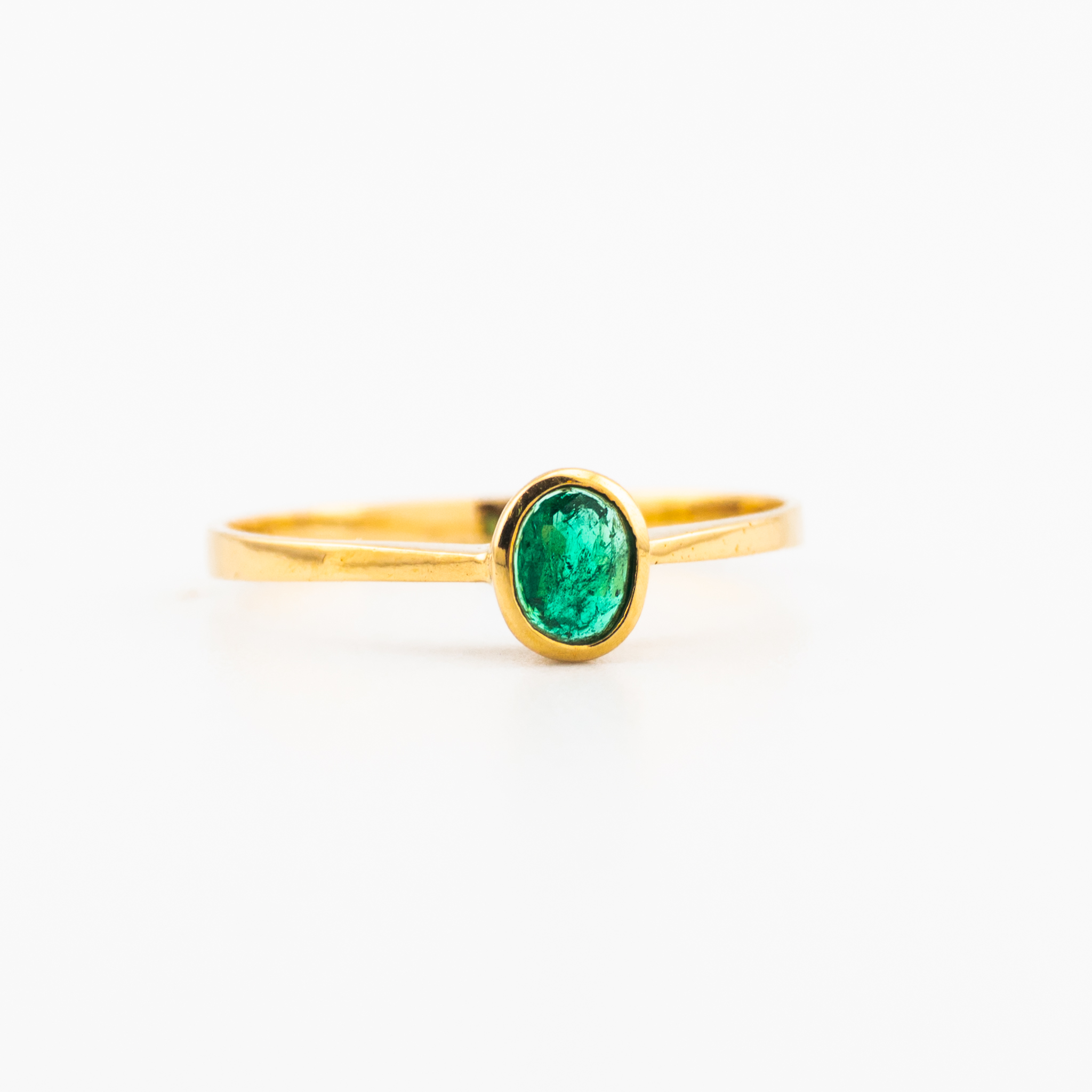 Anillo con Esmeralda ovalada - Imagen 3