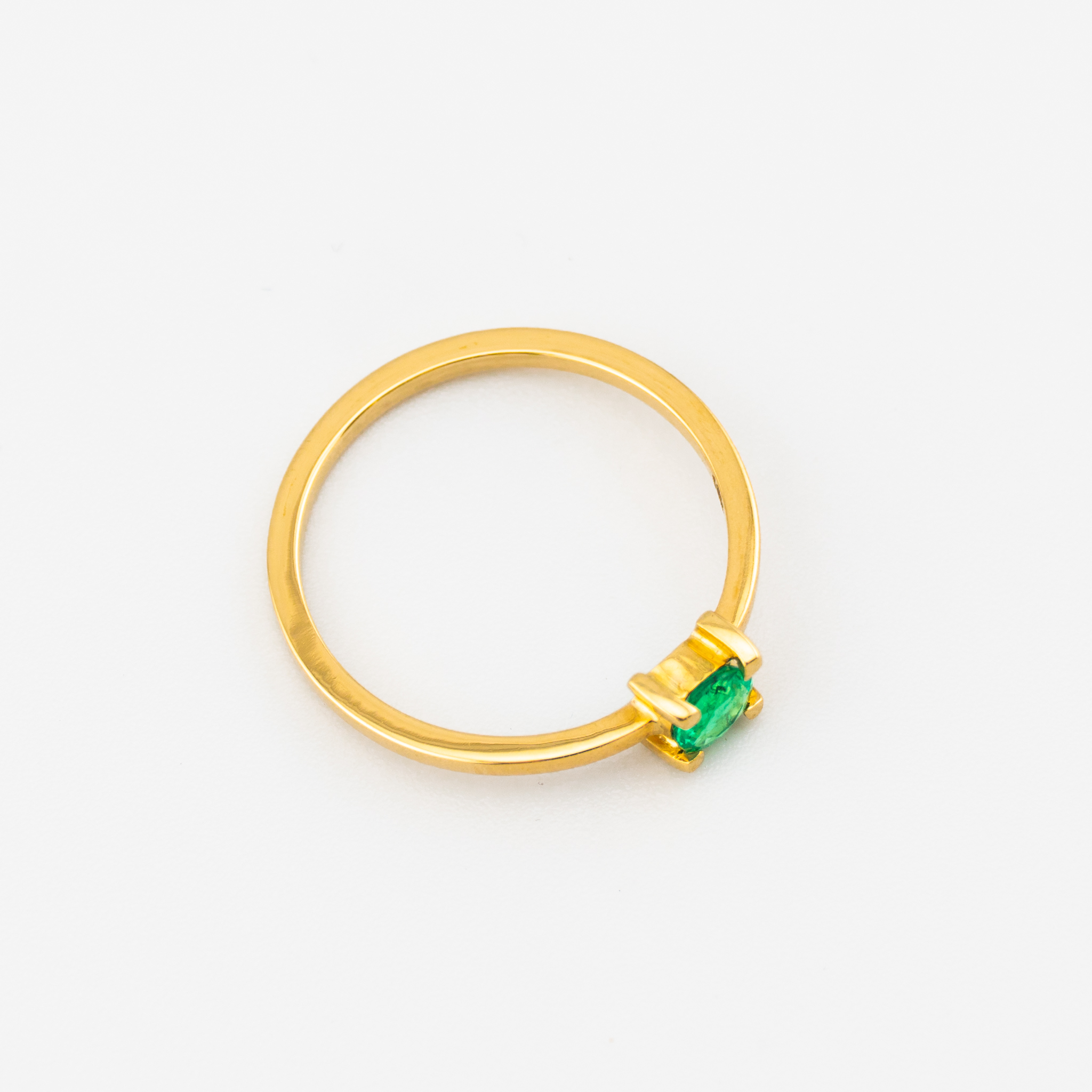 Anillo con esmeralda Redonda - Imagen 5