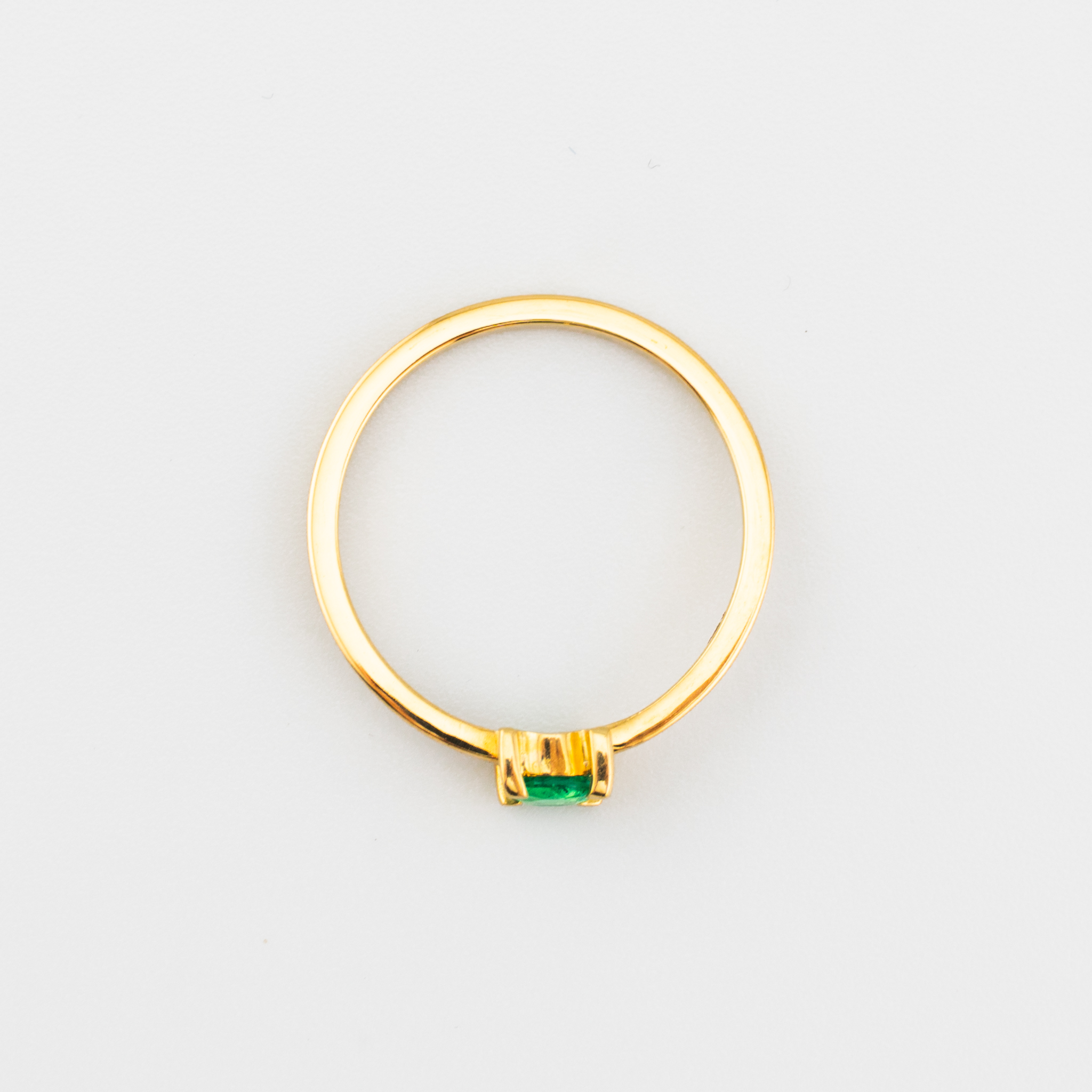 Anillo con esmeralda Redonda - Imagen 6
