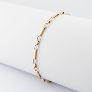 PULSERA ESLABONES RECTANGULAR 2 OROS