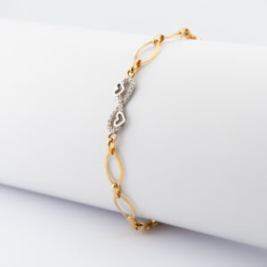 PULSERA INFINITOS CORAZON 3 OROS
