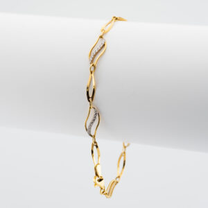 PULSERA HOJAS ENGASTADAS