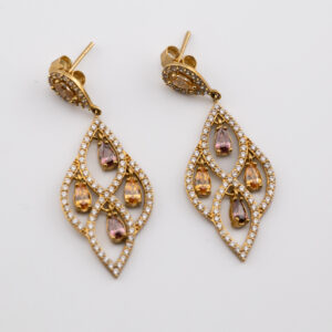ARETES LARGOS CON PIEDRAS