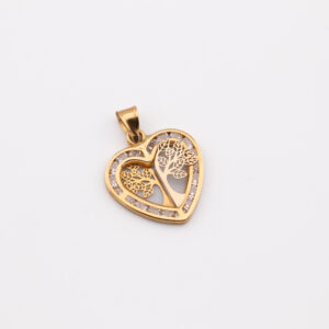 DIJE DE CORAZON CON ARBOL DE LA VIDA