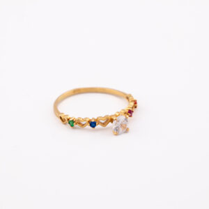 ANILLO DE CORAZONES Y CRISTALES