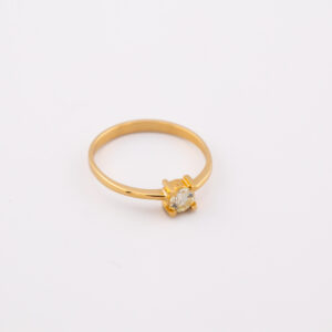 AOD7 - ANILLO DE ORO 18K CON DIAMANTE - G 1.624  - CT 0.35