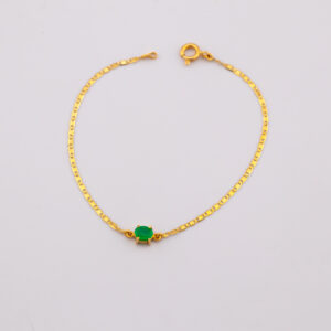 POE1 - PULSERA DE ORO 18K CON ESMERALDA - G 1.330 - CT 0.30