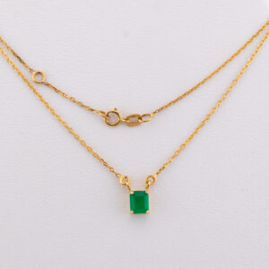 GARGANTILLA CON ESMERALDA RECTANGULAR